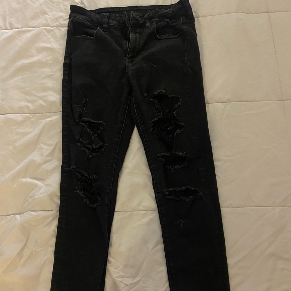 Black American eagle skinny jeans